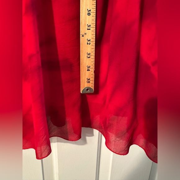 ALICE + OLIVIA Large Cabella Red Tie Dye Tank Lined Dress Skater Luxury Party - Picture 12 of 14